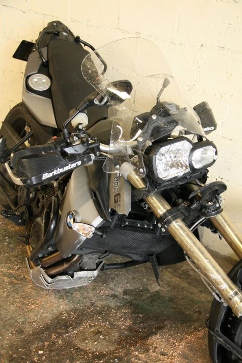 BMW F800GS, Dual sport, accident,